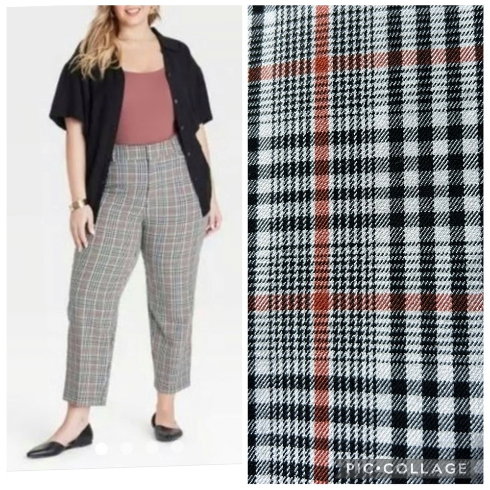 Ava & Viv plaid ankle pants 20